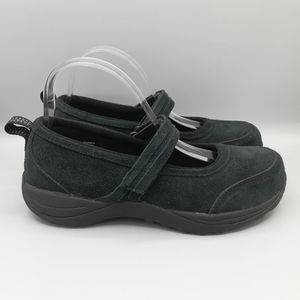 L.L. Bean Black Suede Comfort Mocs Mary Jane Shoes - Women's 9.5 Wide